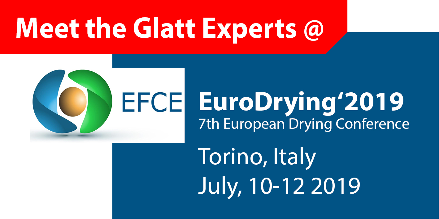 Meet the Glatt Experts @ EuroDrying2019 in Turin, Italien