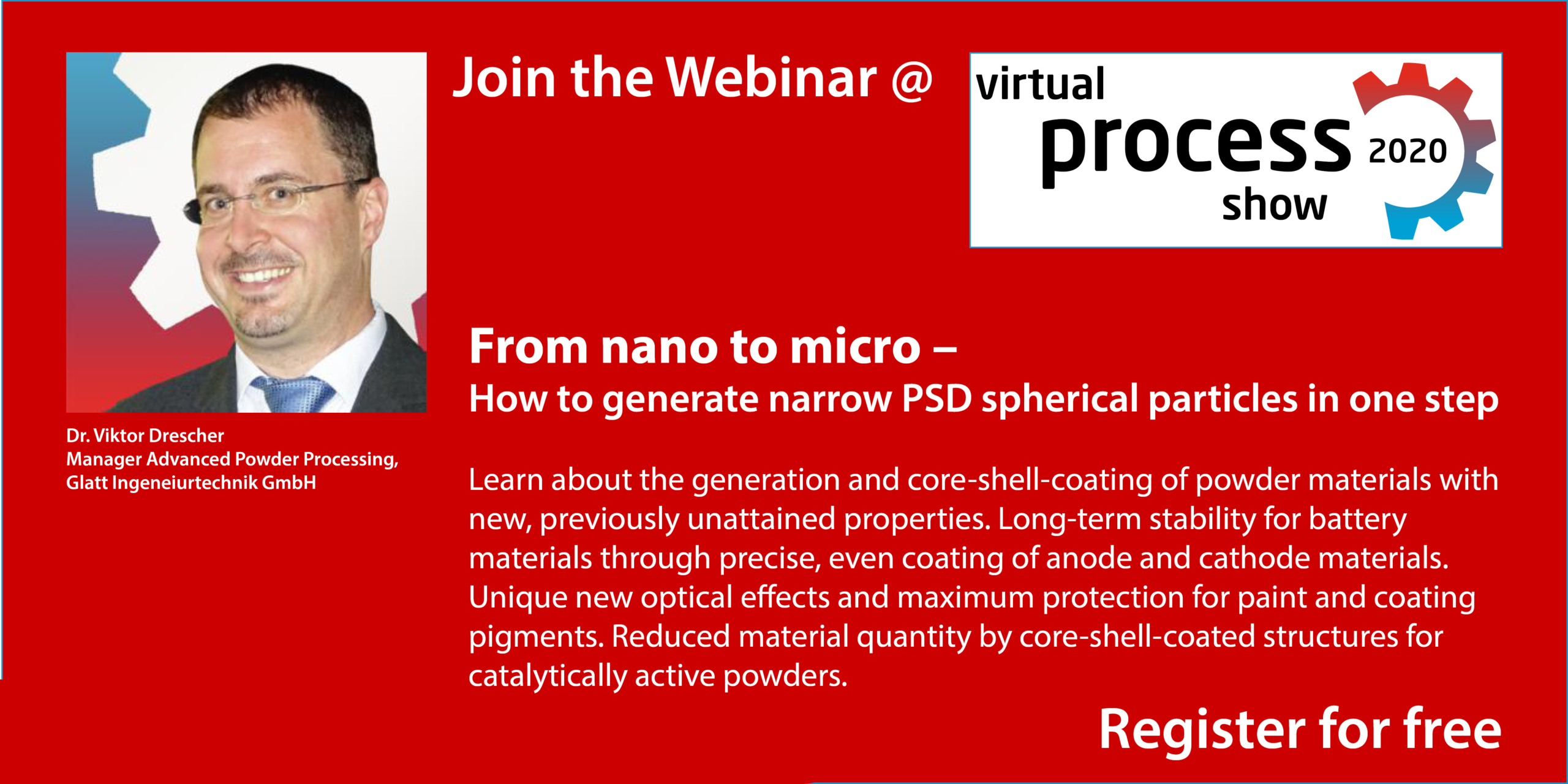 Join the Webinar: From nano to micro