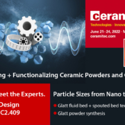 Treffen Sie unsere Glatt Experten für Partikeldesign und Anlagenbau auf der ceramitec vom 21. bis 24. Juni 2022 in München